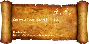 Asztalos Adélia névjegykártya